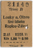 Bilet z końca lat 50. XX wieku Bilet z końca lat 50. XX wieku