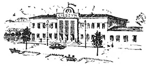 Artystyczna wizja nowego budynku dworcowego w Cieszynie (GZC nr 16/1957)